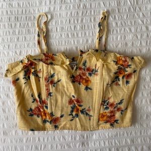 Summer pastel floral crop top